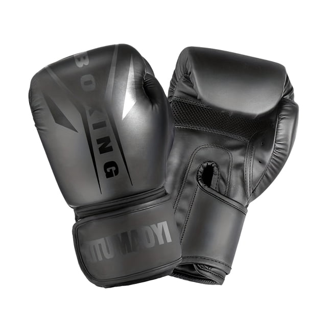 Youkk Fashionable Boxing Gloves For Stylish Training Experience Reliable Protection Training Boxing Gloves 10oz- Black
