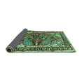 thumbnail image 2 of Ahgly Company Indoor Square Persian Turquoise Blue Traditional Area Rugs, 6' Square, 2 of 4