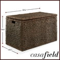 thumbnail image 7 of Casafield 30" Storage Chest with Lid, Handles, Safety Hinge - Espresso, Water Hyacinth Wicker Storage Trunk Basket for Bedroom, Entry Way, Living Room, 7 of 7