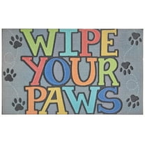 Mohawk Home Doorscapes Mat Paw Stitch Grey Mat Scatter, 1'6"x2'6", Teal & Grey