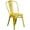 Yellow, variant on Bowery Hill Metal Dining Chair in Distressed Yellow