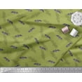 thumbnail image 3 of Soimoi Green Viscose Chiffon Fabric Shadow & Bat Animal Printed Fabric 1 Yard 42 Inch Wide, 3 of 3