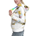 thumbnail image 2 of Wukai Gnomes Honey Bee Print Womens Hoodies Fleece Sweatshirts Long Sleeve Sweaters Pullover Fall Outfits Winter Clothes-Medium, 2 of 7