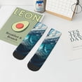 thumbnail image 5 of Uemuo Airplane Shark Printed Crew Socks, Moisture-Wicking Socks, Athletic Socks for Men Breathable Cushion Socks Casual Sport Socks for Running Traveling, 5 of 6