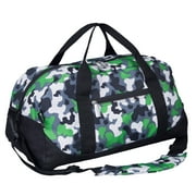 Wildkin Kids Overnighter Duffel Bag for Boys & Girls, Features Two Carrying Handles and Removable Padded Shoulder Strap, BPA & Phthalate Free (Green Camo)