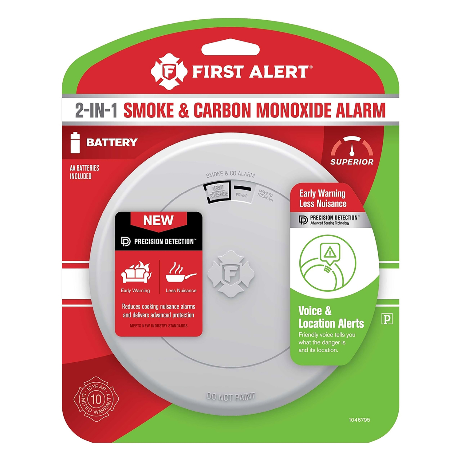 First Alert 2-in-1 Smoke and CO Alarm with Voice Location Alerts photo 5