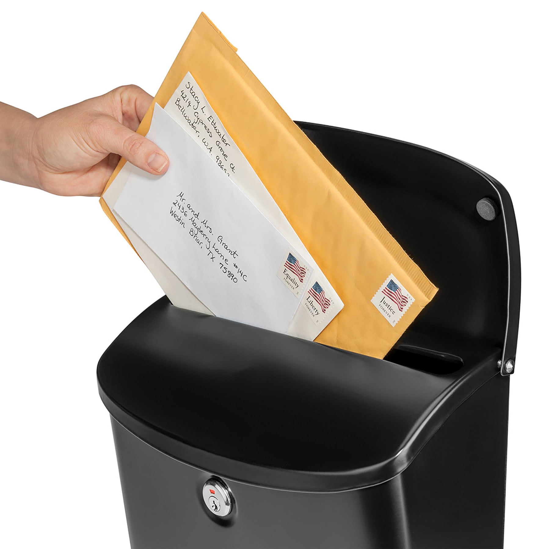 Architectural Mailboxes 2576B-10 Parkside Locking Wall Mount Mailbox - Black