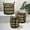 Natural/Black, variant on happimess Willow Rustic Cottage Stripe Handwoven Water Hyacinth Nesting Storage Baskets with Handles, Natural/Black (Set of 3)