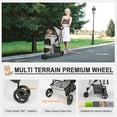 thumbnail image 7 of Wedyvko 3-Wheeled Foldable Pet Stroller with Storage Basket, Light-gray, 7 of 7