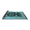 thumbnail image 2 of Ahgly Company Indoor Round Oriental Light Blue Industrial Area Rugs, 6' Round, 2 of 4