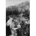 thumbnail image 1 of 24"x36" Gallery Poster, Nooksack Falls Hydroelectric Plant, Route 542, Glacier vicinity, Whatcom County, WA Aerial View circa 1906, 1 of 1
