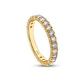 thumbnail image 3 of Round Cut Lab Grown Diamond Eternity Engagement Wedding Band Ring For Women In 14K Yellow Gold EGL Certified(Color G,Clarity VVS2,0.85 Cttw)-5, 3 of 6