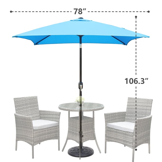 aqua square patio umbrella Treasure Garden 13' Octagon AKZP Cantilever with Bronze Frame Enjoy relaxing outdoors with this 6.5 ft Cantilever Patio Umbrella | Fade-Proof,