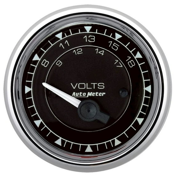 Autometer 2/16 Chrono Chrome Gauge Voltmeter 18-Volt