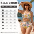 thumbnail image 7 of SEANATIVE Bikini Set for Women 2 Piece Push Up Swim Suit Sets Trendy Criss Cross Bathing Suit Drawstring High Waist Bikini Bottom Summer Swimwear, 2XL, Groovy Hippie Flower Pink, 7 of 7