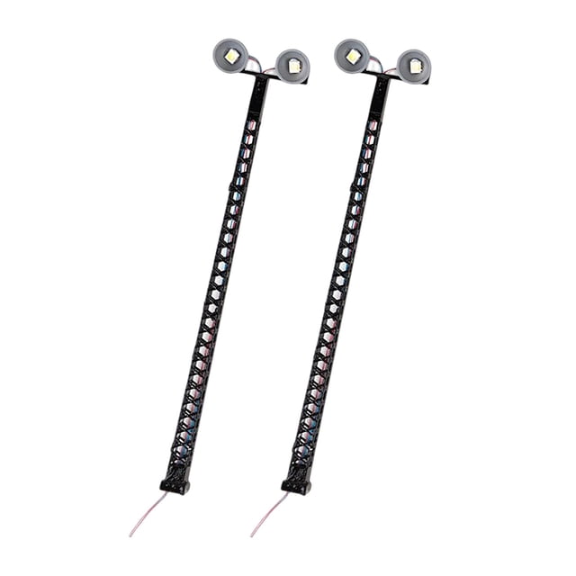 2x modelo de Luz de mástil de celosía Baoblaze accesorios de decoración lámpara de calle 1/87