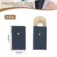 thumbnail image 2 of Uxcell 2 Pcs Bolsa de Reloj de Cuero, Estuche de Viaje Portátil de 5.1 x 2.8 Pulgadas para Hombres y Mujeres, 2 of 6