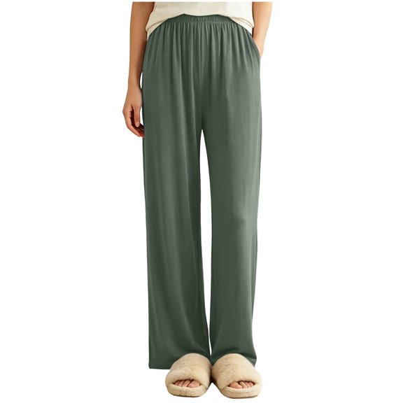 Lmnyox Wide Leg Pants for Toddler Kids Casual Loose Pull On Pants Plain Athletic Trousers with Pockets