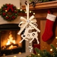 thumbnail image 6 of Dalxymotic Christmas Metal Hanging Ornament, Golden Hanging Decor with Bow, Xmas Tree Decoration, Hollow Metal Ornament, Christmas Ornament Decoration for Home, Tree, Mantel, 6 of 7