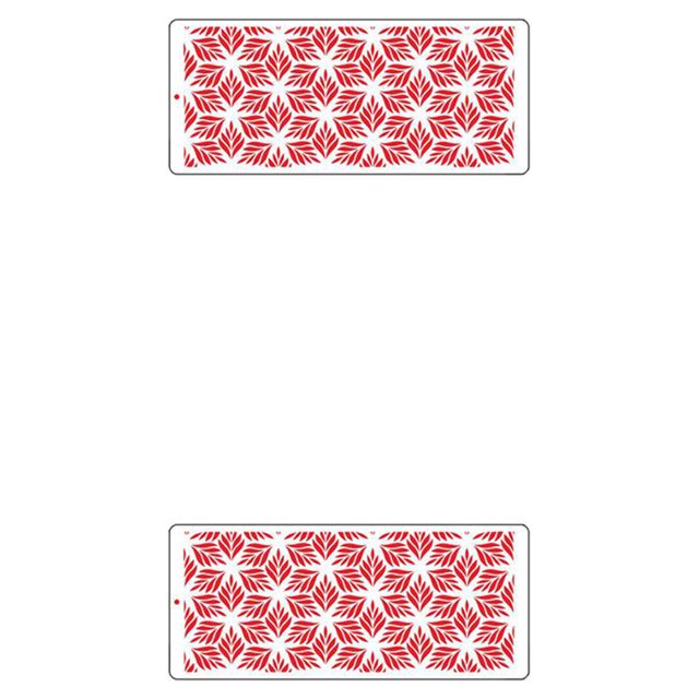 Moyic Birthday Anniversary Cake Edge Decoration Fondant Foldable Bakery Border Decorating Icing Stencil Reusable Template Mold JY-6156 2Conjunto
