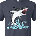 thumbnail image 4 of Inktastic Great White Shark Jumping T-Shirt, 4 of 5