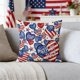 thumbnail image 1 of Independence Day Pillow Covers Striped Print Seat Cushions For Indoor Holiday Decor, 1 of 6