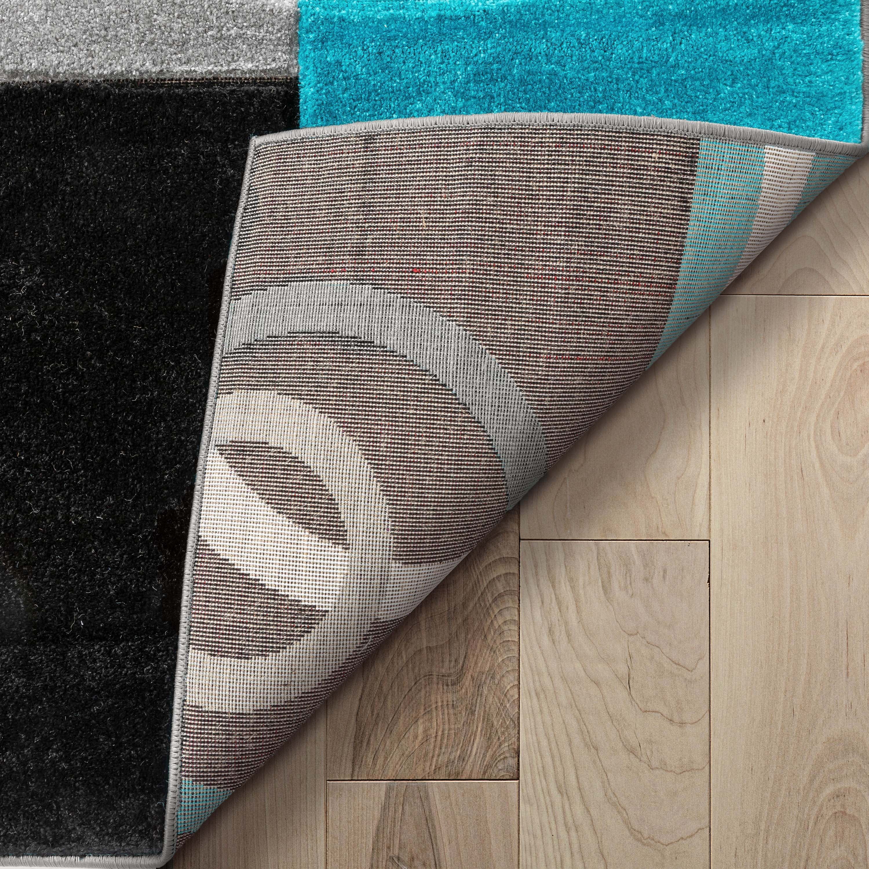Well Woven Ruby Galaxy Waves Modern Geometric Blue 7'10" x 9'10" Area Rug