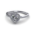 thumbnail image 4 of 1.50 Cts Heart Moissanite Solitaire Halo Engagement Ring for women 18K White Gold Plated Bridal Wedding Ring 925 Sterling Silver Ring for Her, 4 of 6