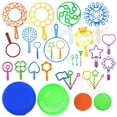 thumbnail image 1 of Juego de varitas de burbujas Oun Nana, 28 unidades con bandeja para fiestas de verano para niños, 1 of 9