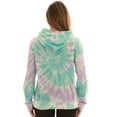 thumbnail image 3 of Just Love Women's Loop Terry Tie Dye Hoodie (Tie Dye Aqua Lilac White, Large), 3 of 4
