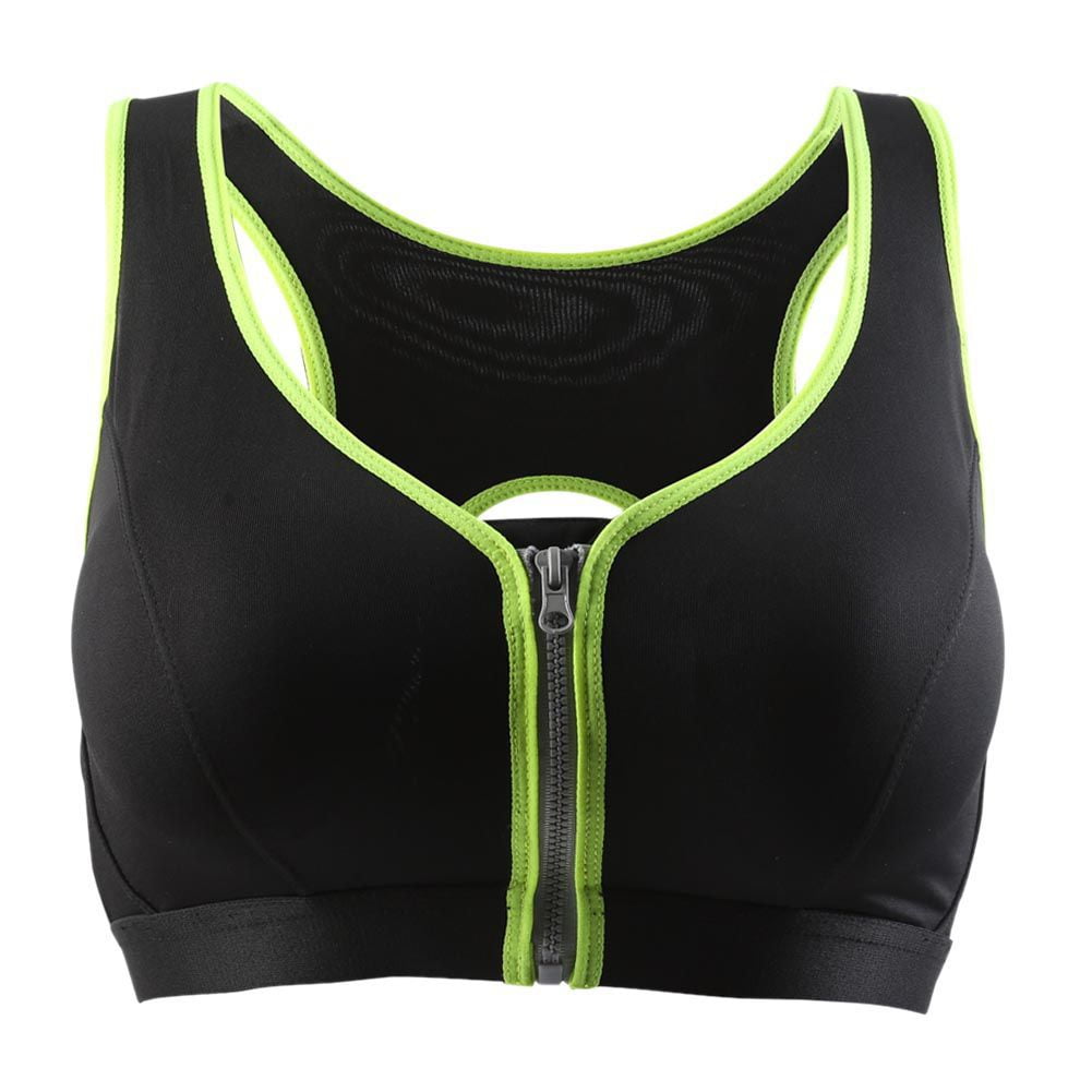 Details about   Women Zip Front Sports Bra High Impact Seamless Gym Fitness Yoga Padded Vest HOT