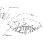 Delta Breez 70 CFM 2.0 Sones Ceiling Mount Bathroom Fan with Humidity Sensor