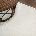 thumbnail image 3 of JONATHAN Y SANDSTONE 2 x 8 Runner Rug, Ariana Art Deco Striped Arches Two-Tone - White/Cream, SND100B-28, 3 of 7