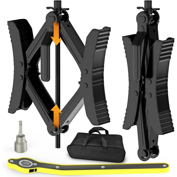 MRY Camper Wheel Chock Stabilizer 2 Sets for RV Travel Trailer, Heavy Duty X-Shaped RV Chocks Anti-Move Tire Wheel Chock, Fits 3.5" to 12" Wheel Gaps