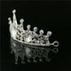 thumbnail image 5 of Tiara Diadema Boda Novia Cristal Diamante Cabello Fiesta Zulema corona de la princesa de la boda, 5 of 8