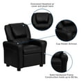 thumbnail image 6 of EMMA + OLIVER Kids Foam Recliner, Black, 6 of 13