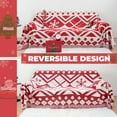 thumbnail image 6 of Sanmadrola Boho Sofa Cover Chenille Couch Covers Blanket Furniture Protector for Sectional Sofa, Anti Slip Couch Covers for 2 Cushion Couch, Washable Slipcover for Dog (Xmas Red, 71"x118"), 6 of 9