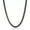 Black, variant on Crucible Jewelry Men's Rounded Franco Chain Stainless Steel Necklace (7mm) - 26"