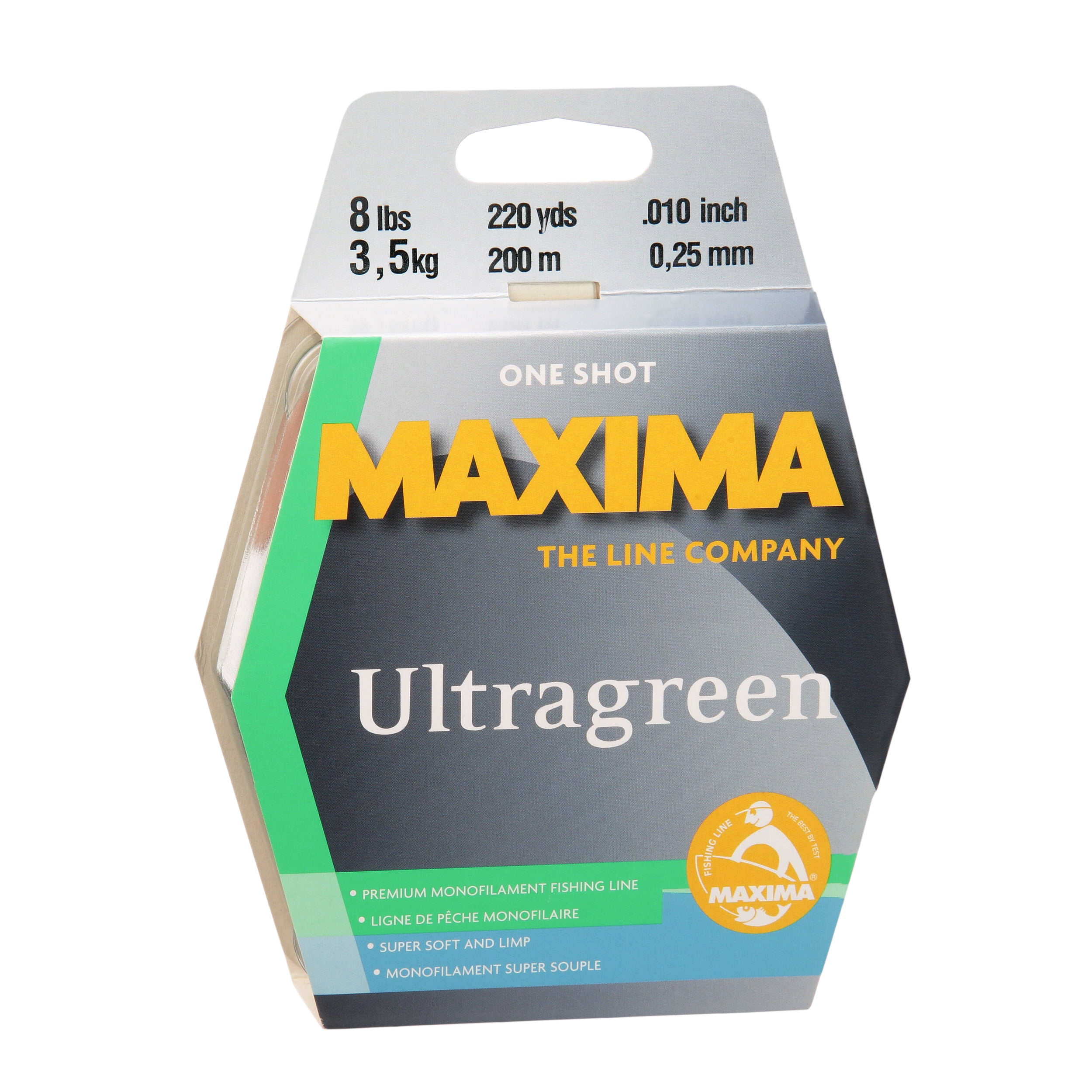 Maxima Oneshot 280 yd Ultragreen Mono Fishing Line 8 lb