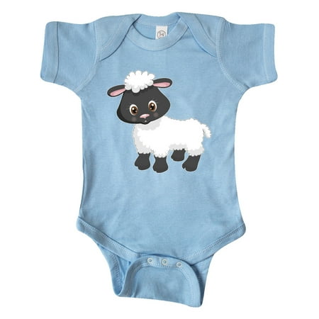 

Inktastic Cute White Lamb with Black Face Gift Baby Boy or Baby Girl Bodysuit