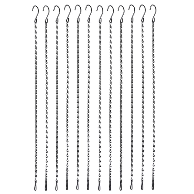 Hanging Chains Set, High Performance Iron Strong Weather Resistance Black Durable Flower Hanging Chains Set, For Flower Pots Bird Houses