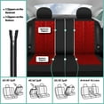thumbnail image 5 of FH Group Seat Covers for Auto Car Sedan SUV Van Full Seat Covers Set with Black Leather Steering Wheel Cover 5 Colors, 5 of 9