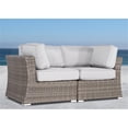thumbnail image 2 of Living Source International Causeuse Extérieure en Osier avec Coussin, Gris, 2 of 3