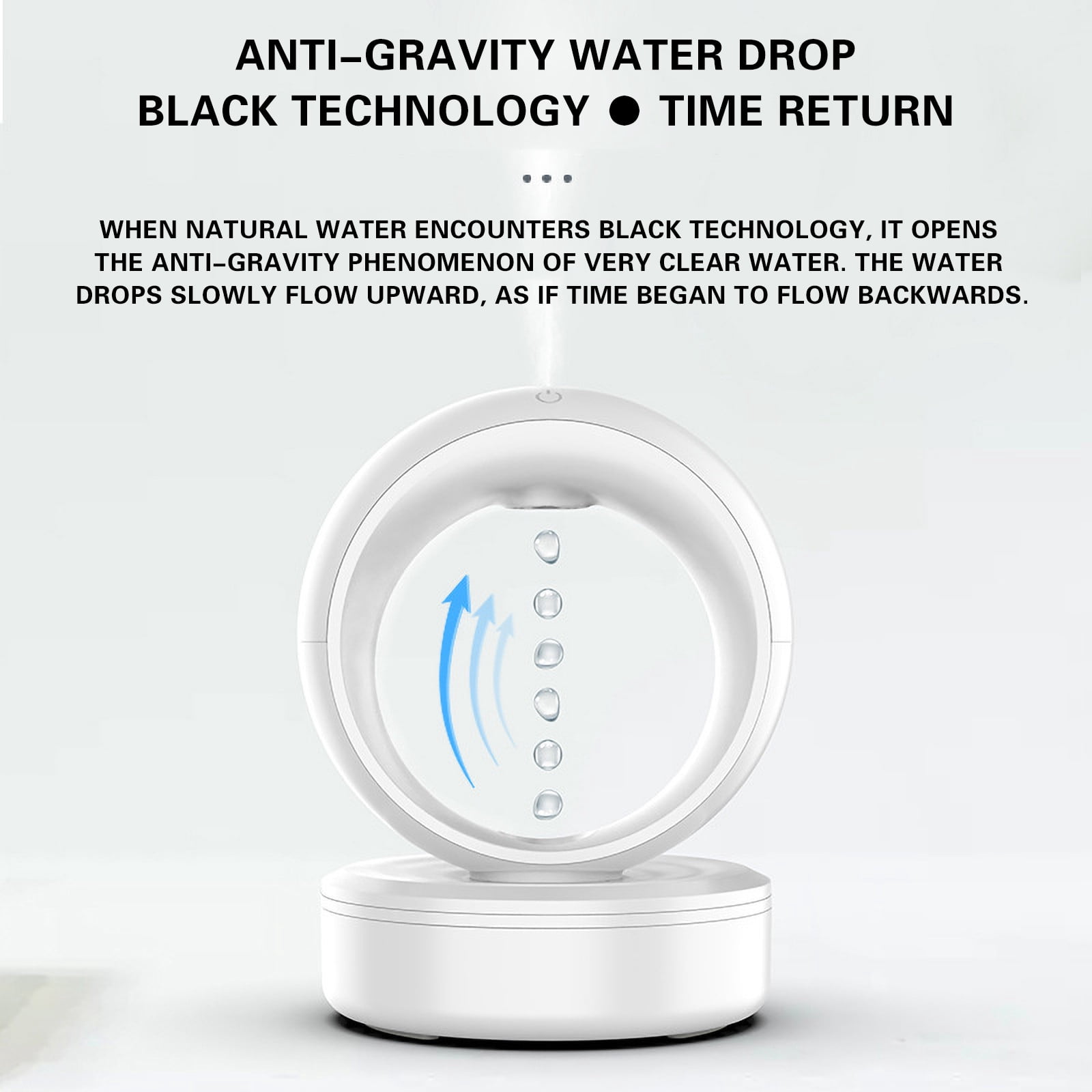 AZXY Humidifier for Room,Cool Mist Humidifiers for Bedroom Home Desktop Car Plants,Water Droplets Quiet Travel Portable Small Humidifier for Room with Light
