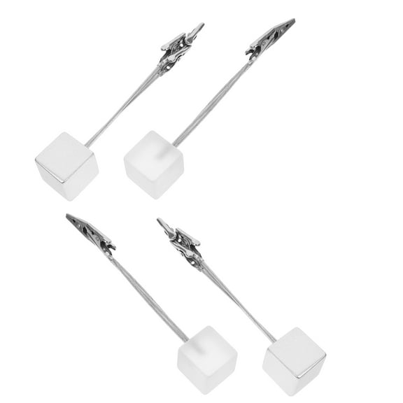 4pcs Alligator Clip Card Holder for Displaying Photos Notes and Table Numbers Branch Style with Cube Base