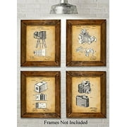 Original Camera Patent Art Prints - Set of Four Photos (8x10) Unframed - Great Gift for Photographers