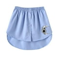 thumbnail image 2 of Gibobby Falda de tul Minifalda interior para mujer, falda inferior, falda de extensión de camisa de barrido con botones, extensión de camisa, parte superior inferior(Azul, S), 2 of 4
