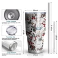 thumbnail image 6 of 30oz Multicolor Christmas Snowman Pattern Tumblers Stainless Steel Tumbler with Lid and Straw,Vacuum Insulated Double Wall Travel Tumbler Cups Mug with Cleaning Brush for Coffee,Tea, 6 of 7