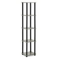 thumbnail image 1 of 99132GYW-BK Turn-N-Tube 5-Tier Corner Square Rack Display Shelf, French Oak Grey & Black, 1 of 1