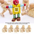 thumbnail image 3 of 10PCS Unfinished Wooden Robot Wood People Shapes Figures for DIY Painting Arts Crafts, 3 of 4